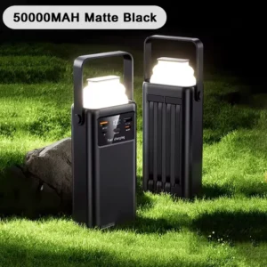 Outdoor Portable Battery  With Cable For Apple Lightning, Samsung