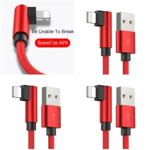90 Degree Fast Charging Cable For I Pad,  IPhone