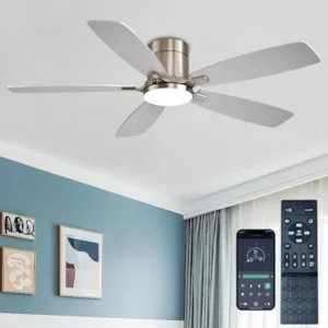 52 Inch Low Profile Ceiling Fan with Light and remote