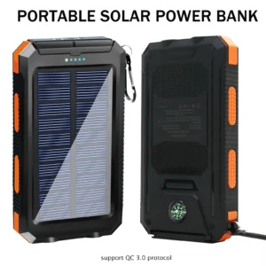 Solar Charger Waterproof Portable Solar Power Bank